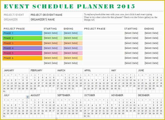 Event Planning Schedule Template Free Of Sample event Schedule Planner Template