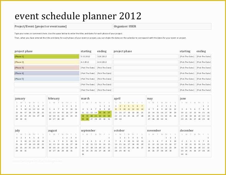 Event Planning Schedule Template Free Of Template event Schedule Planner 2012