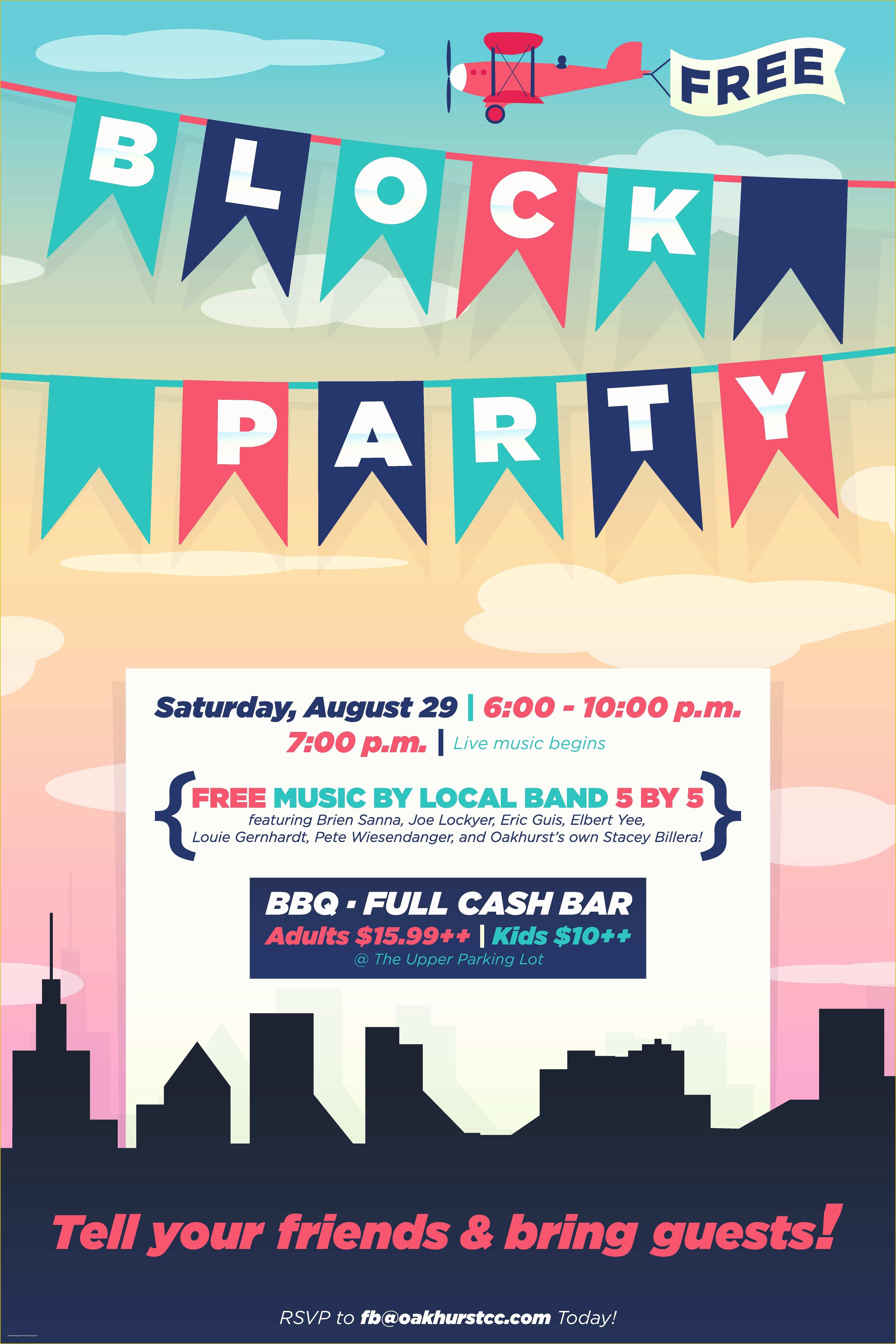 Event Poster Templates Free Of Block Party Flyer Poster Design Template