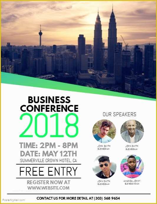 Event Poster Templates Free Of Business Conference Flyer Template