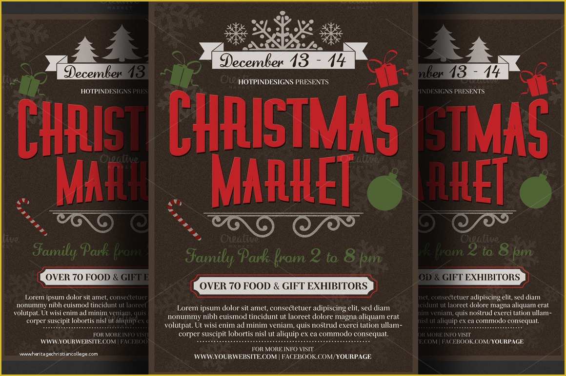 Event Poster Templates Free Of Christmas event Flyer Poster Flyer Templates On Creative
