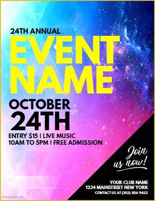 Event Poster Templates Free Of Customize Amazing Party Flyers In Minutes