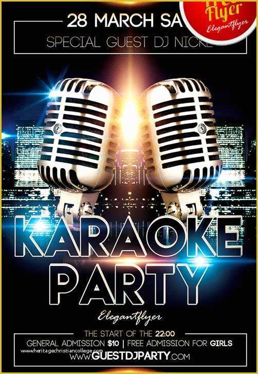 Event Poster Templates Free Of Download Free Karaoke Flyer Psd Templates for Shop