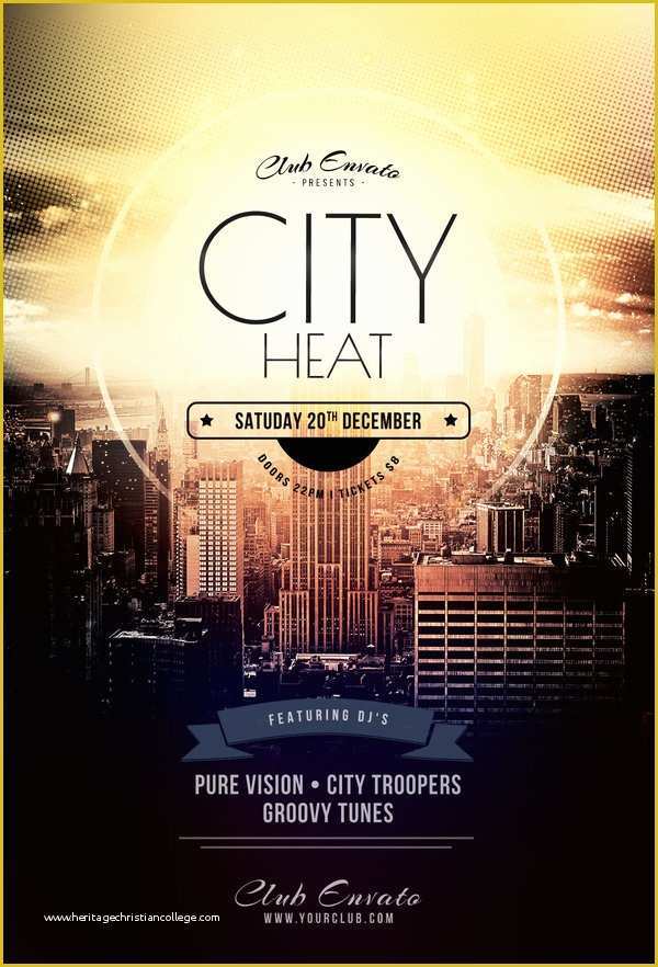 Event Poster Templates Free Of Free City Heat Flyer by Stylewish On Deviantart