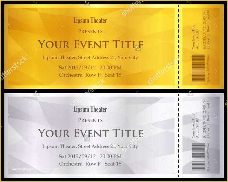 Event Ticket Template Free Download Word Of 14 Ticket Voucher Templates Psd Eps Pdf Word