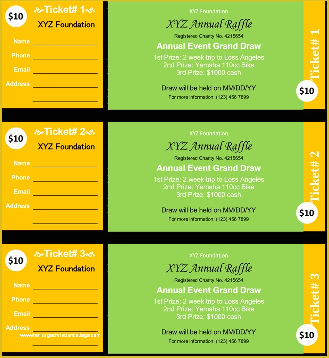 Event Ticket Template Free Download Word Of 20 Free Raffle Ticket