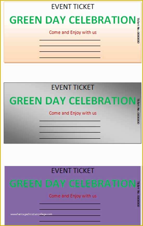 Event Ticket Template Free Download Word Of event Ticket Template Microsoft Word Templates
