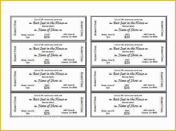 Event Ticket Template Free Download Word Of Ticket Templates – 99 Free Word Excel Pdf Psd Eps