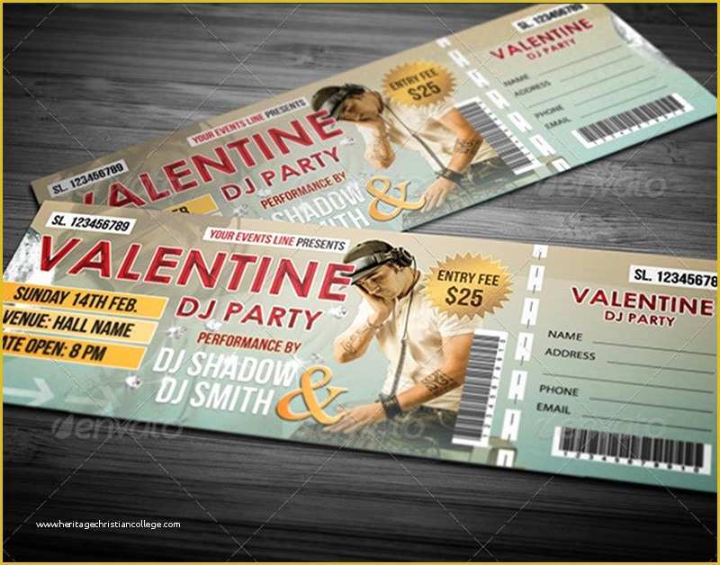 Event Ticket Template Psd Free Download Of 20 Best event Concert Ticket Psd Templates