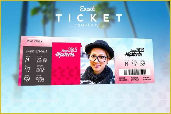 Event Ticket Template Psd Free Download Of 34 Inspiring Examples Of Ticket Designs Psd Ai Word