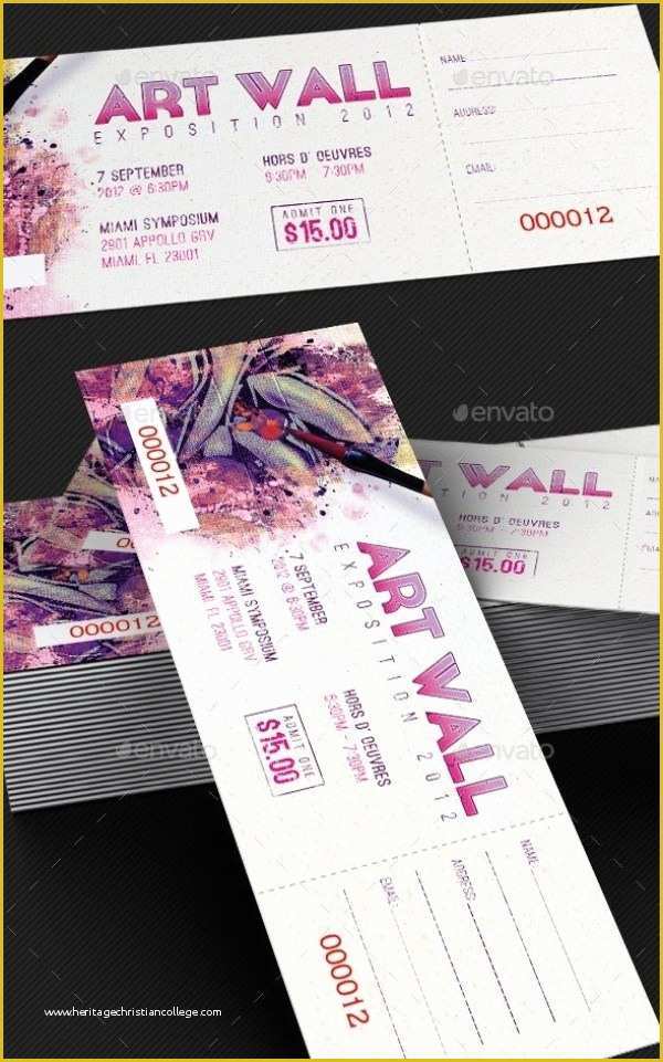 Event Ticket Template Psd Free Download Of 46 Print Ready Ticket Templates Psd for Various Types Of