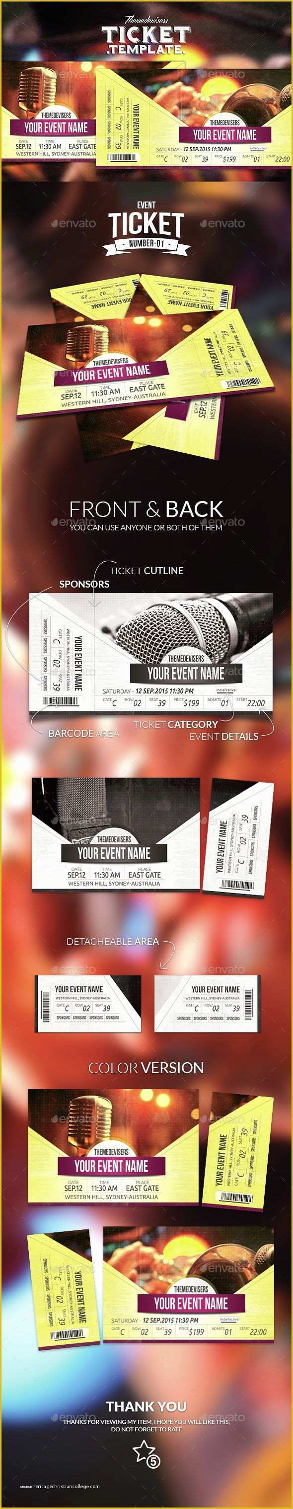 Event Ticket Template Psd Free Download Of Best 25 Concert Ticket Template Ideas On Pinterest