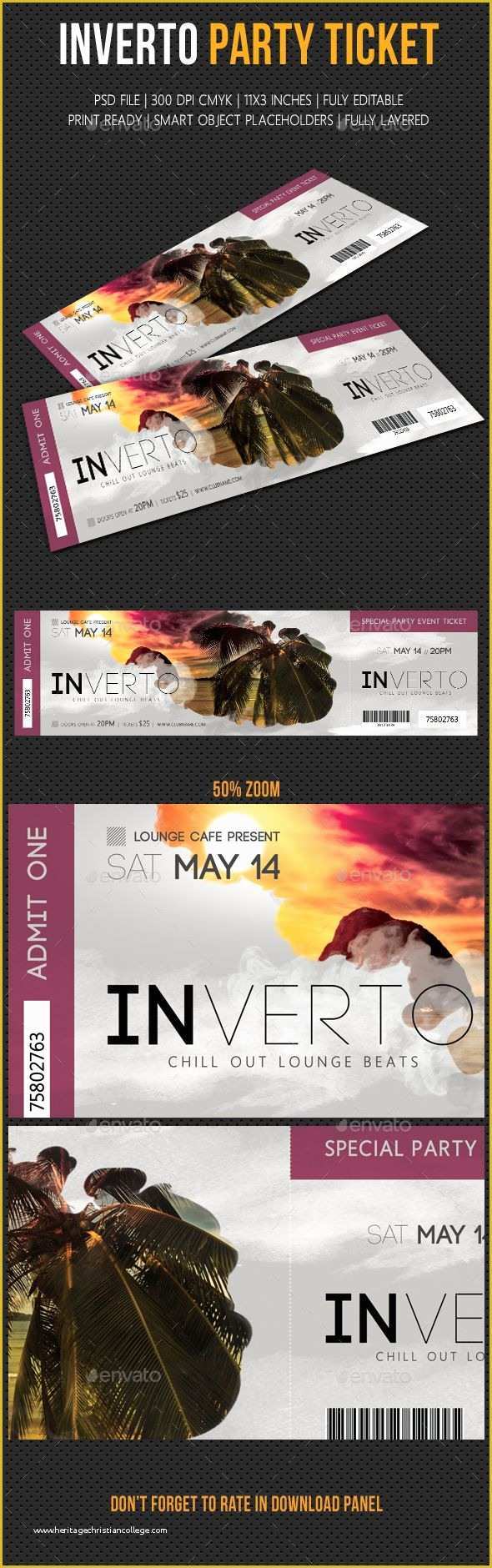 Event Ticket Template Psd Free Download Of Best 25 event Tickets Ideas On Pinterest