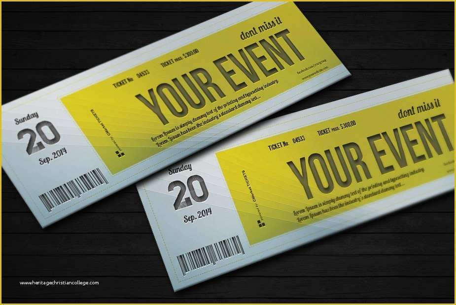 Event Ticket Template Psd Free Download Of Elegant event Ticket 01 Card Templates Creative Market