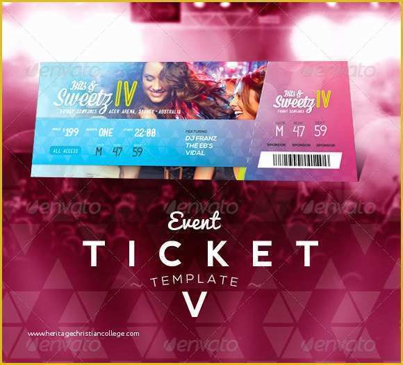 Event Ticket Template Psd Free Download Of event Ticket Template 7 Premium and Free Download for