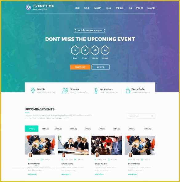 Event Website Template Free Of 33 event Planning Website themes &amp; Templates