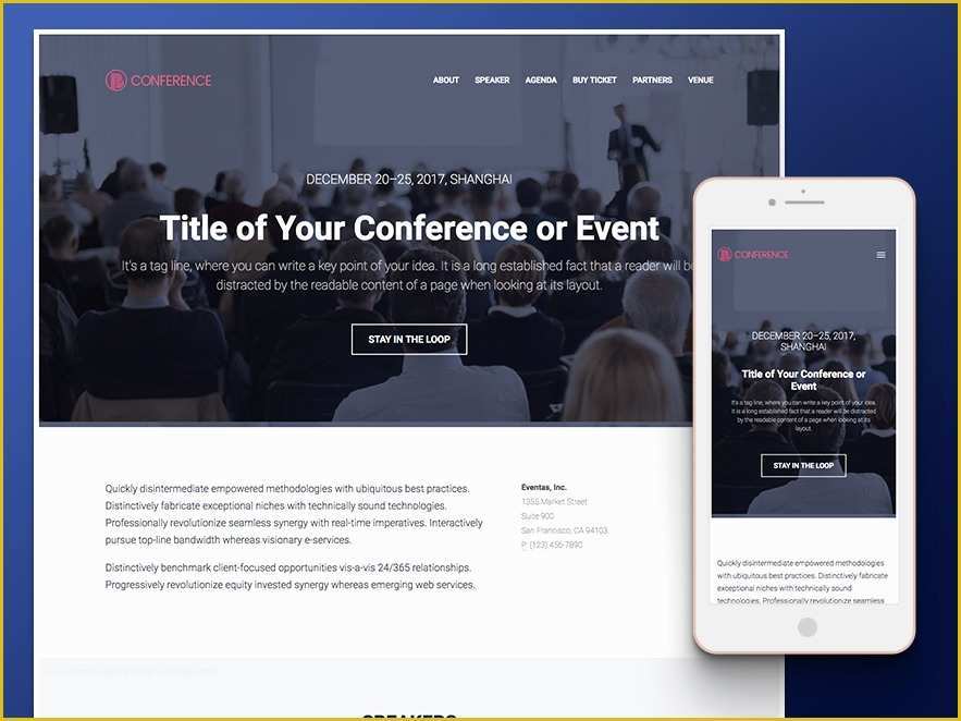 Event Website Template Free Of Conference event Management HTML5 Template Free Download