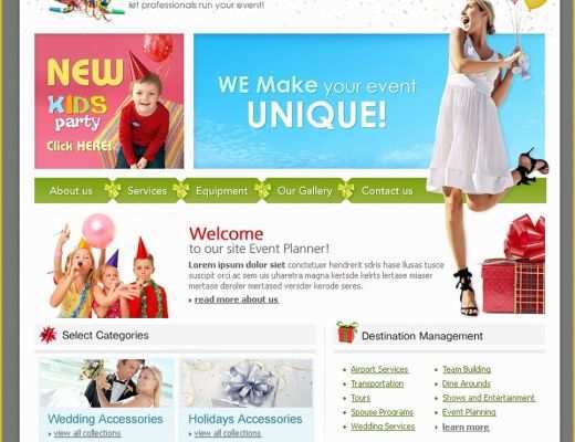 Event Website Template Free Of event Planner Website Template