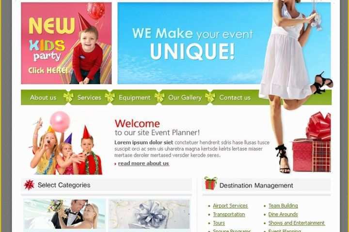 Event Website Template Free Of event Planner Website Template
