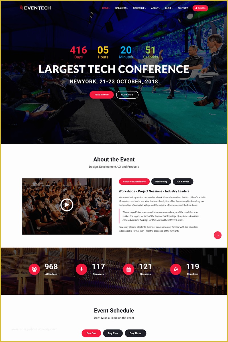 Event Website Template Free Of eventech Conference event Website Template