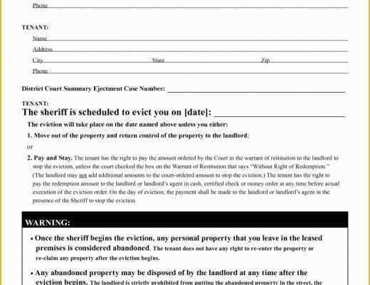 Eviction Notice Template Pennsylvania Free Of 20 Eviction Notice Pa Template