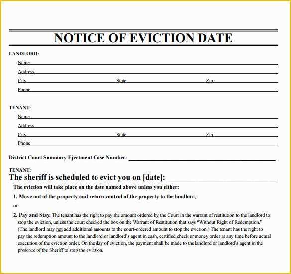 Eviction Notice Template Pennsylvania Free Of 43 Eviction Notice Templates Pdf Doc Apple Pages