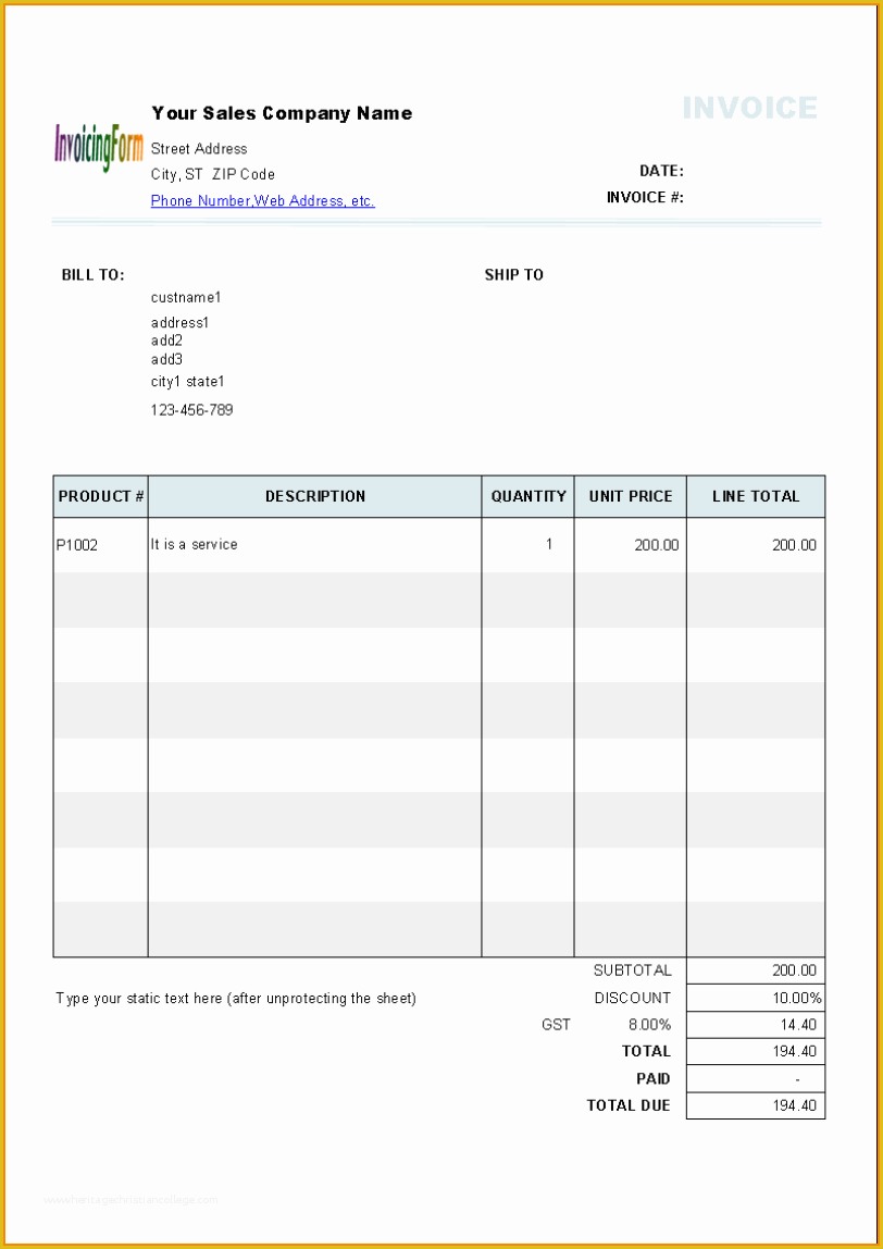 Excel Bill Template Free Of 8 Mission Bill format In Word