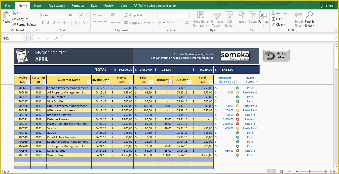 Excel Bill Template Free Of Invoice Tracker Free Excel Template for Small Business