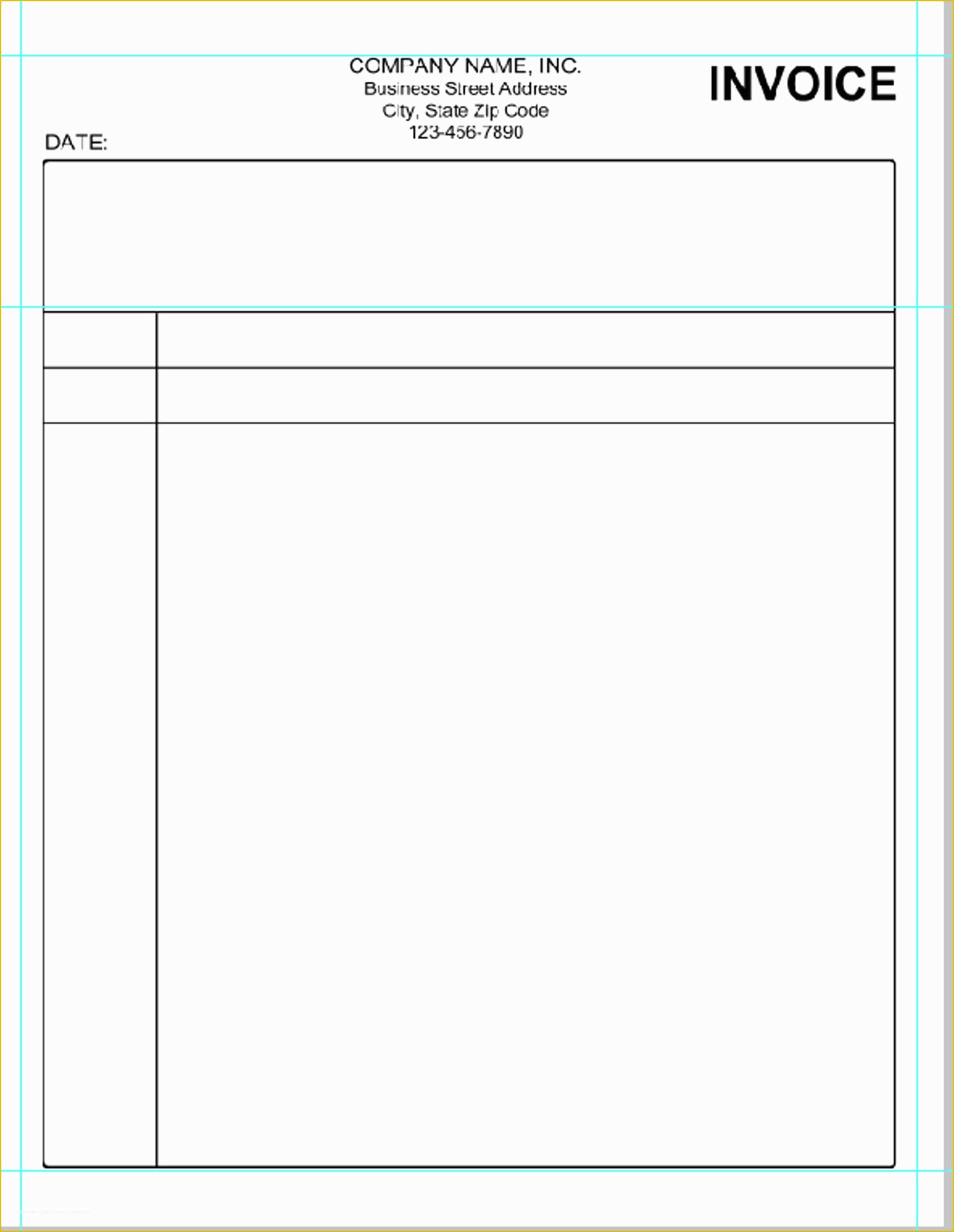 Excel Bill Template Free Of Simple Invoice Template Pdf