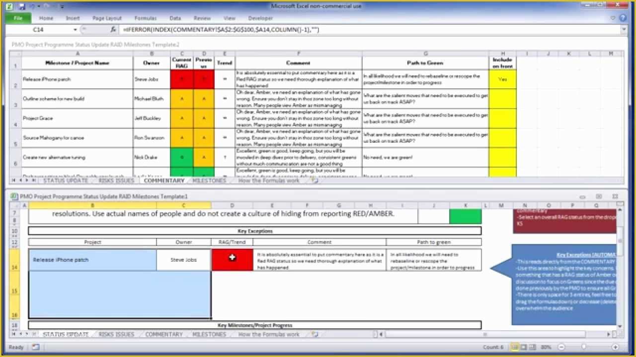 Excel Dashboard Report Templates Free Of Free Pmo Excel Template