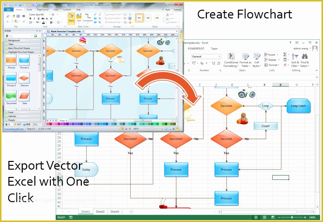 Excel Flowchart Template Free Download Of Make Great Looking Flowcharts In Excel