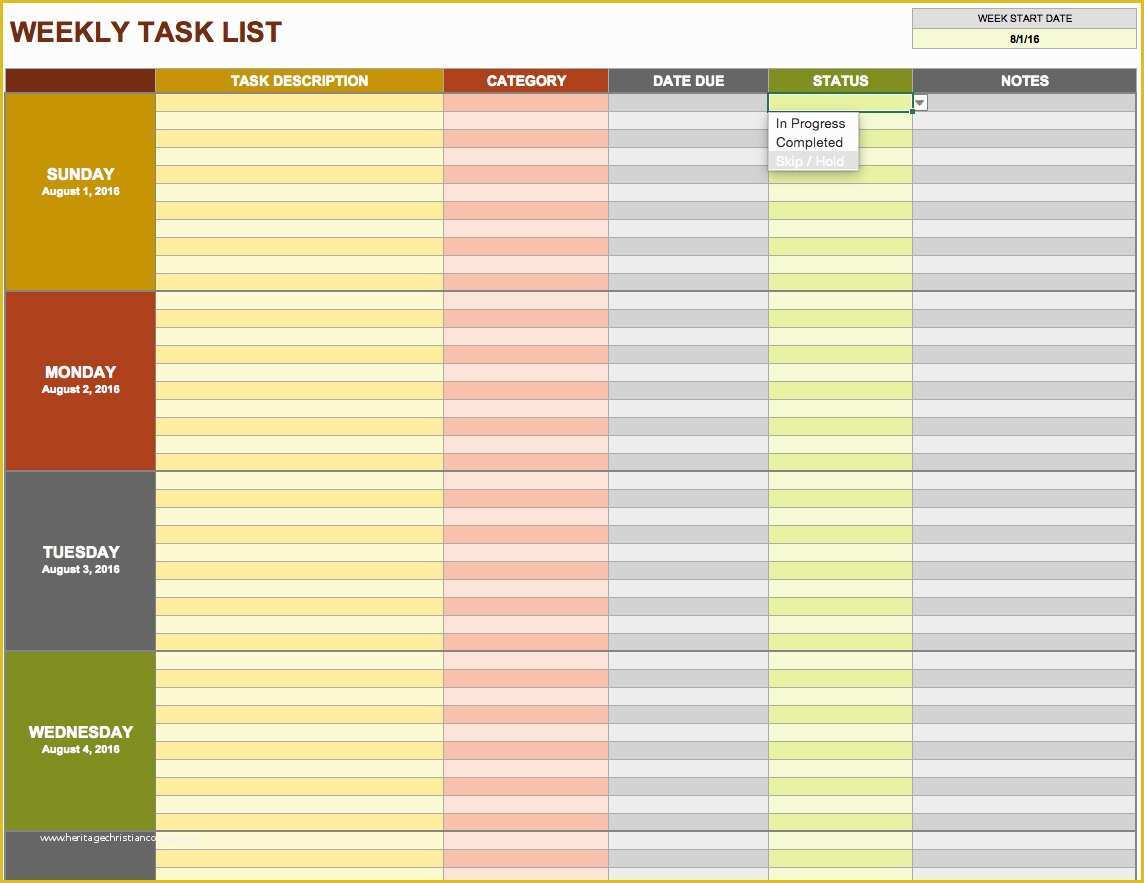 Excel List Templates Free Of 15 Free Task List Templates Smartsheet
