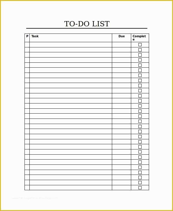 Excel List Templates Free Of Checklist Template 16 Free Word Excel Pdf Document