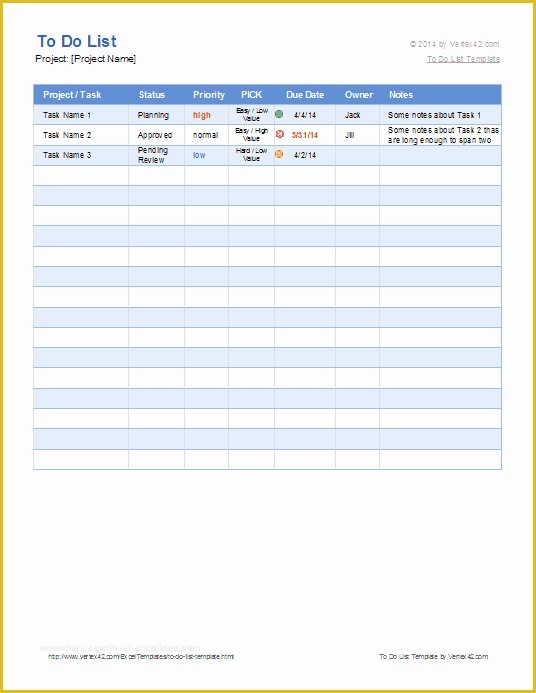 Excel List Templates Free Of Free to Do List Template for Excel Get organized