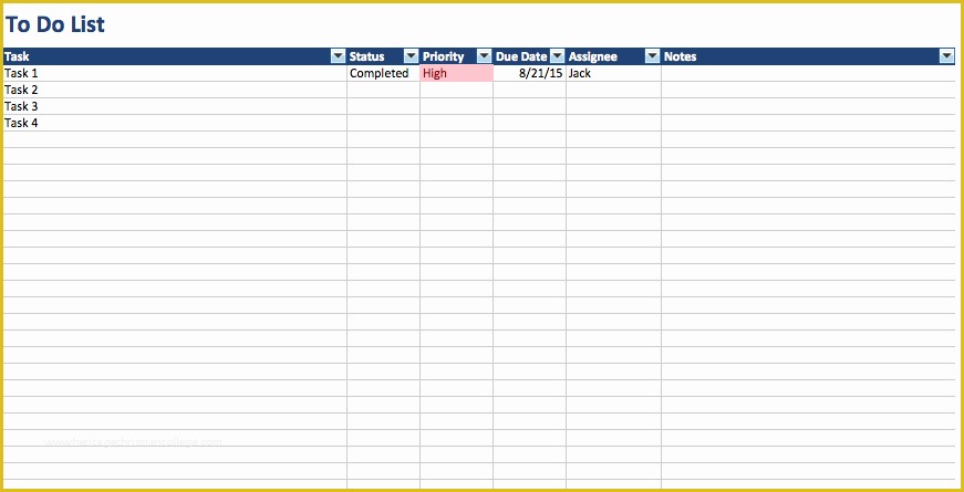 Excel List Templates Free Of Free to Do List Templates In Excel