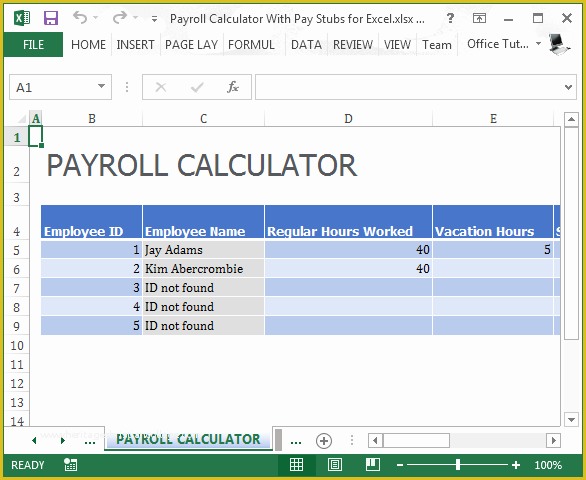 Excel Payroll Calculator Template Free Download Of 6 Microsoft Excel Payroll Templates