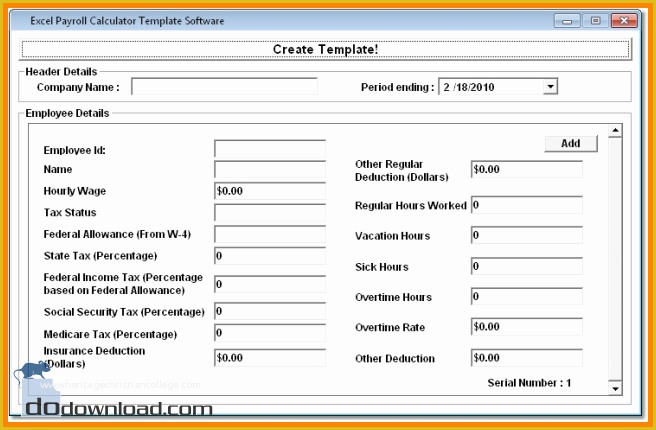 Excel Payroll Calculator Template Free Download Of 8 Excel Payroll Calculator Template