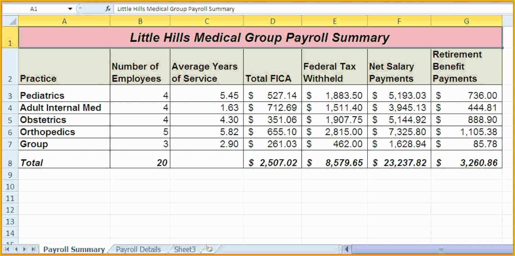 Excel Payroll Calculator Template Free Download Of 8 Ms Excel Payroll Template
