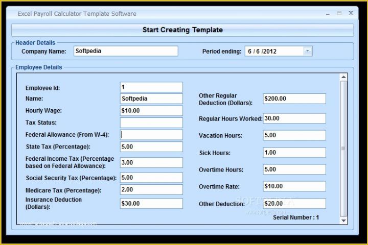 Excel Payroll Calculator Template Free Download Of Download Excel ...