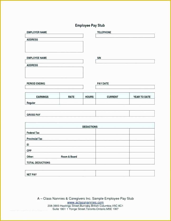 Excel Payroll Calculator Template Free Download Of Pay Stub Template Sample Download to Independent