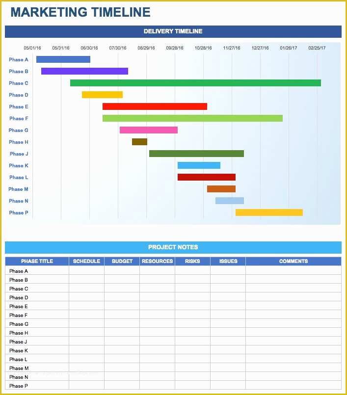 Excel Timeline Template Free Of Free Marketing Plan Templates for Excel Smartsheet