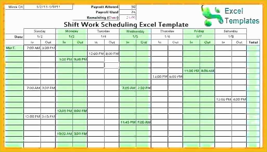 Excel Work Schedule Template Free Of Employee Schedule Maker Excel Schedule Maker Excel