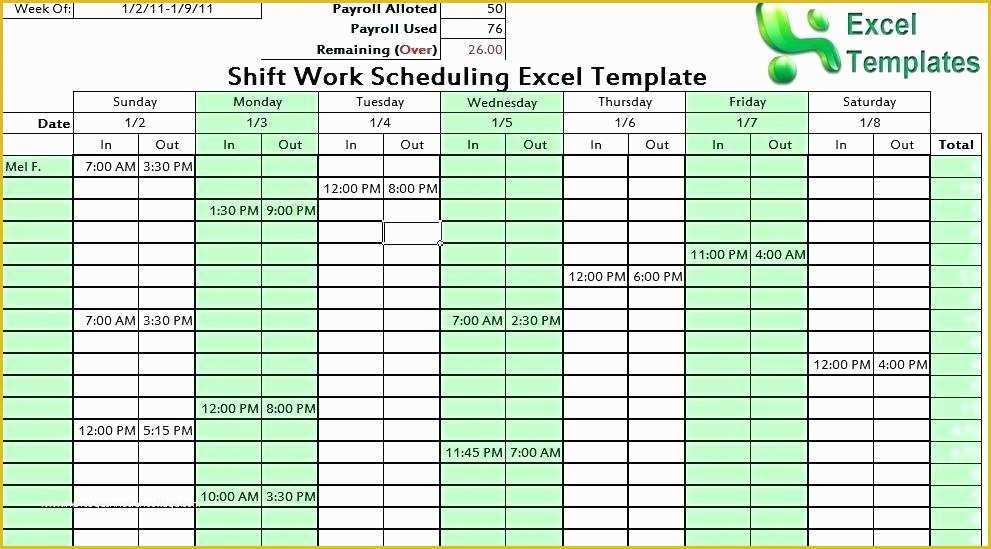 Excel Work Schedule Template Free Of Excel Employee Work Schedule Template Work Schedule Maker