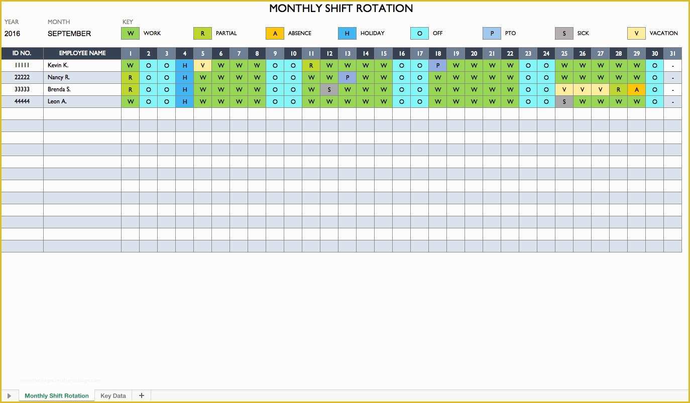Excel Work Schedule Template Free Of Free Work Schedule Templates for Word and Excel Inside