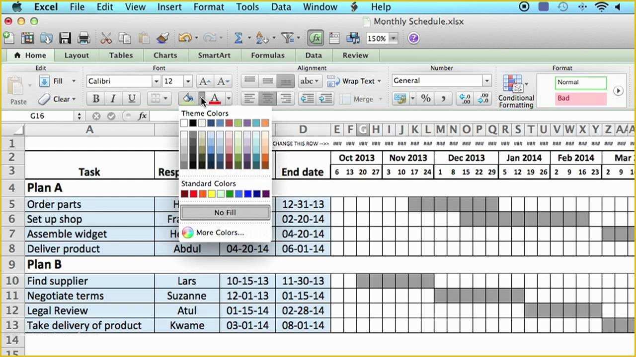 Excel Work Schedule Template Free Of How to Use A Monthly Schedule In Microsoft Excel Using