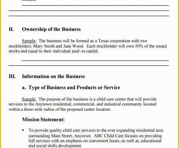Executive Summary Business Plan Template Free Of 21 Simple Business Plan Templates