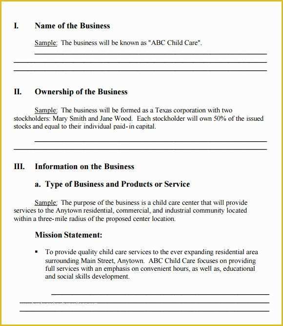 53 Executive Summary Business Plan Template Free