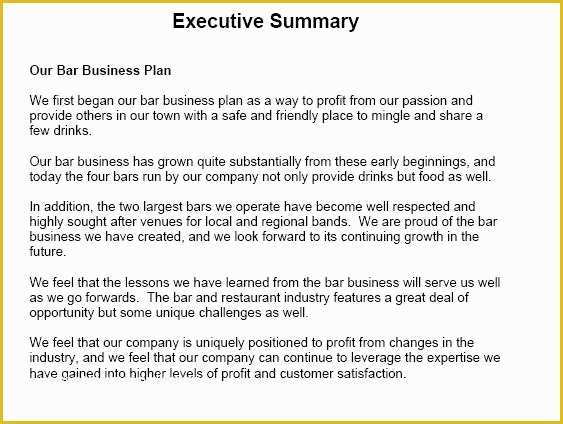 Executive Summary Business Plan Template Free Of 5 Executive Summary Templates Excel Pdf formats
