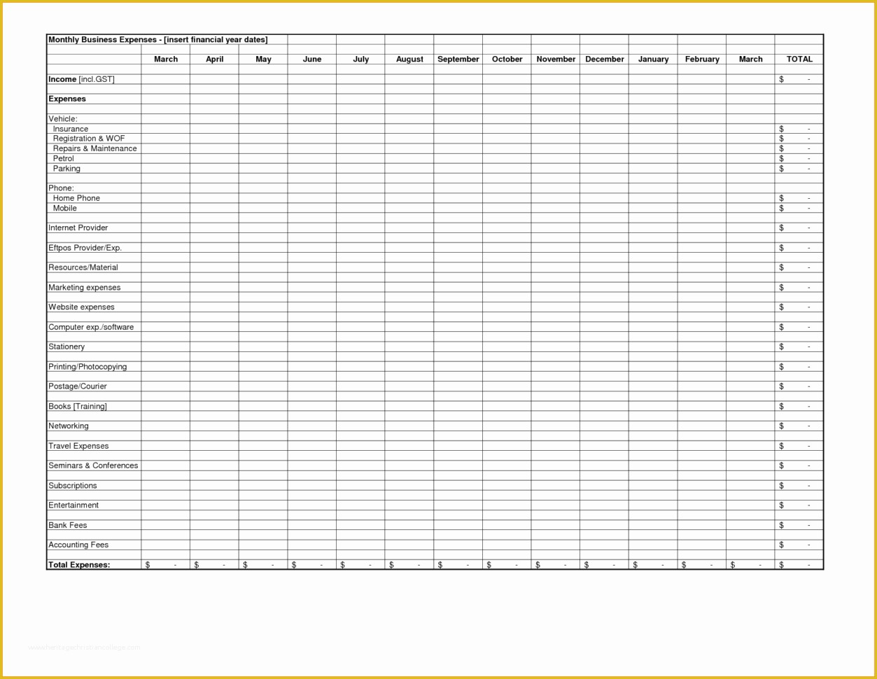 Expenses Template Excel Free Of Excel Spreadsheet Template for Expenses Spreadsheet