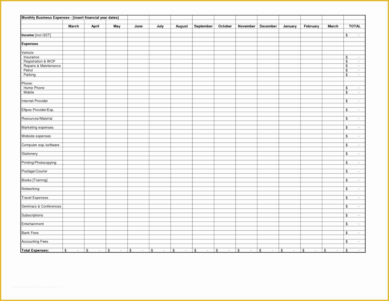 Expenses Template Excel Free Of Excel Spreadsheet Template for Expenses Spreadsheet